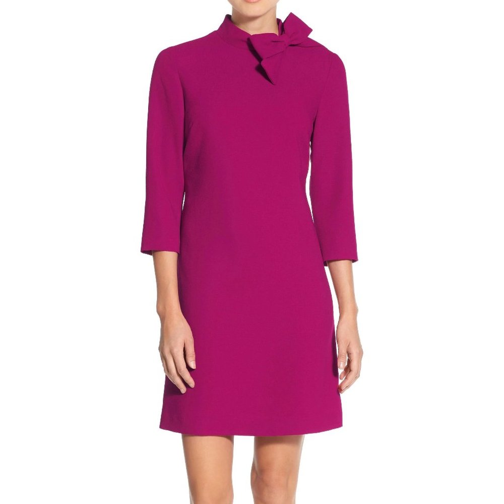 Eliza J Fuchsia Bow Neck Dress 12